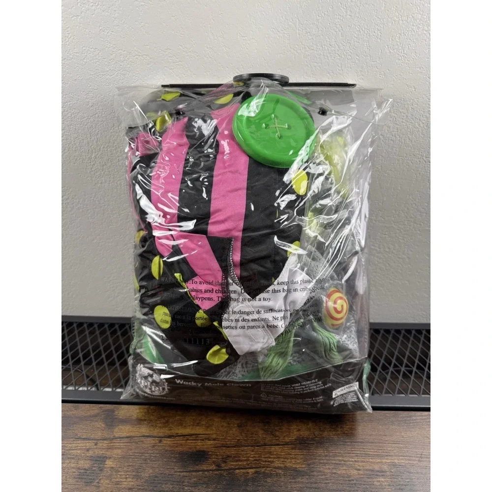 Wacky Mole Clown Costume Adult Medium 36-38 Spirit‎ Light Up Mask Halloween - Picture 6 of 11